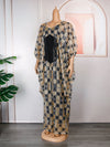 HDAfricanDress African Women Boubou Dashiki Ankara Sequin Outfits Evening Gown Kaftan Maxi Dress 104