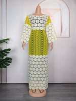 HDAfricanDress African Dresses For Women 2023 New Dashiki Ankara Lace Gown Kaftan Long Dress 601