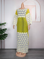 HDAfricanDress African Dresses For Women 2023 New Dashiki Ankara Lace Gown Kaftan Long Dress 602
