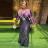 HDAfricanDress Luxury Sequin Dresses For Women Dubai African Wedding Party Evening Dress Ankara Dashiki 103