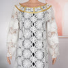 HDAfricanDress African Dresses For Women Elegant Hollow Out Dashiki Lace Robe Kaftan Long Dress 2023 608