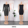 HDAfricanDress African Dresses For Women 2023 Summer Plus Size Long Sleeve Mini Dress With Inner 608
