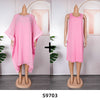 HDAfricanDress 2023 Summer Chiffon Dresses African Women Plus Size Two Piece Set Elegant Long Sleeve 6011