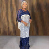 HDAfricanDress Elegant African Dresses For Women Dashiki Sequin Boubou Turkey Gown Muslim Kaftan Dress 601