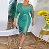 HDAfricanDress African Women 2023 Wedding Party Bodycon Robe Dashiki Luxury Crystal Dress Gown 104