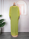 HDAfricanDress African Chiffon Dresses For Women Dubai Muslim Abaya Leopard Print Maxi Rob 605
