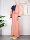 HDAfricanDress 2023 Summer African Dresses For Woman Dubai Turkey Long Sleeve Plus Size Chiffon Dress 603