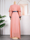 HDAfricanDress 2023 Summer African Dresses For Woman Dubai Turkey Long Sleeve Plus Size Chiffon Dress 604