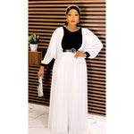 HDAfricanDress 2023 Summer African Dresses For Woman Dubai Turkey Long Sleeve Plus Size Chiffon Dress 6011