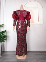 HDAfricanDress Luxury African Party Long Dresses For Women 2023 New Dashiki Ankara Evening Robe 1012
