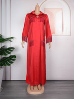 HDAfricanDress African Dresses For Women Dashiki Ankara Tassel Long Maxi Dress Traditional Large Size 6010