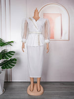 HDAfricanDress African Dresses For Women Two Pieces Set Top Skirt Suit Dashiki Ankara Wedding Party 2023 602