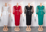 HDAfricanDress African Dresses For Women Two Pieces Set Top Skirt Suit Dashiki Ankara Wedding Party 2023 609