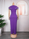 HDAfricanDress Elegant African Dresses For Women Short Sleeve Plus Size Lady Wedding Party Dress 604