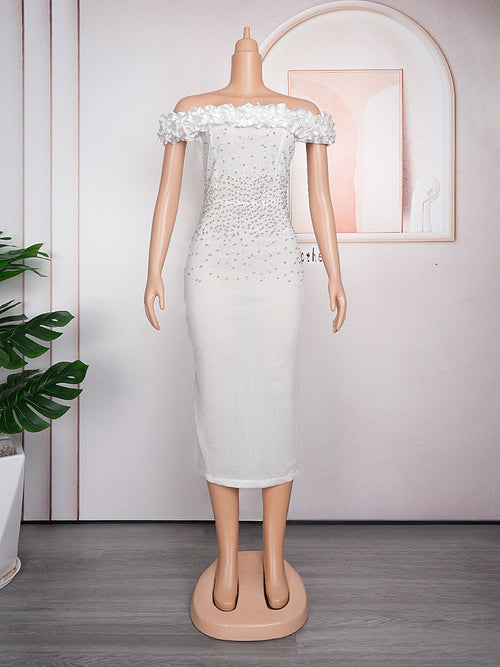 HDAfricanDress Elegant African Dresses For Women Off Shoulder Plus Size Wedding Party Long Dress Ankara 602