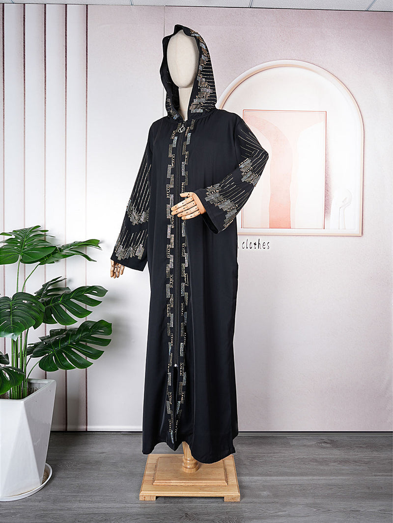 HDAfricanDress Kaftan Muslim Cardigan Abayas Dresses For Women 2023 Robe Femme Caftan Turkish Clothes 603
