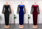 HDAfricanDress African Dresses For Women 2023 New Dashiki Sequin Bodycon Fashion Kaftan Turkish Outfits 607