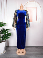 HDAfricanDress African Dresses For Women 2023 New Dashiki Sequin Bodycon Fashion Kaftan Turkish Outfits 609
