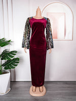 HDAfricanDress African Dresses For Women 2023 New Dashiki Sequin Bodycon Fashion Kaftan Turkish Outfits 6011