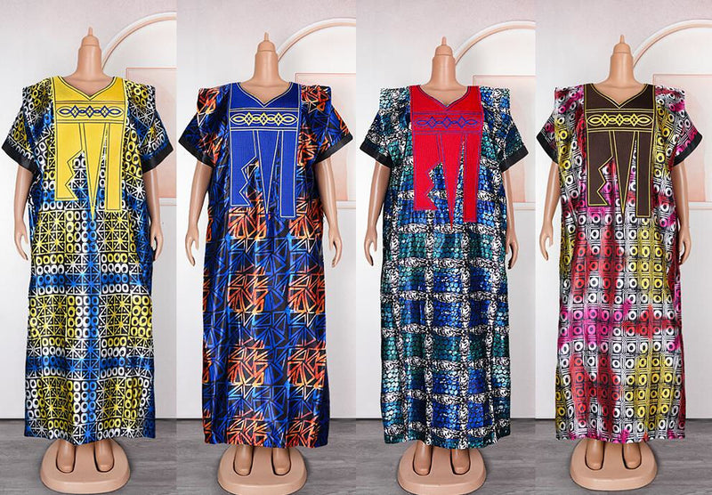 HDAfricanDress African Dresses For Women Traditional Dashiki Ankara Outfits Muslim Kaftan Dress 2023 609