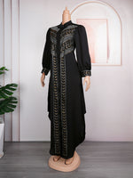 HDAfricanDress Plus Size African Party Dresses For Women Dashiki Black Abayas Robe Ankara Dress 603