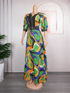 HDAfricanDress African Party Dresses For Women 2023 New Dashiki Ankara Print Evening Gowns Turkey Outfits 603