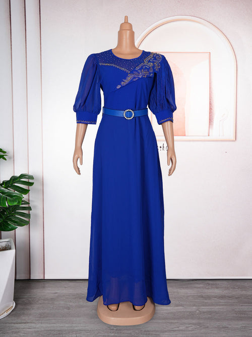HDAfricanDress Elegant African Dresses For Women 2023 New Autumn Plus Size Wedding Party Long Dress 602