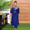 HDAfricanDress Elegant African Dresses For Women 2023 New Autumn Plus Size Wedding Party Long Dress 6011