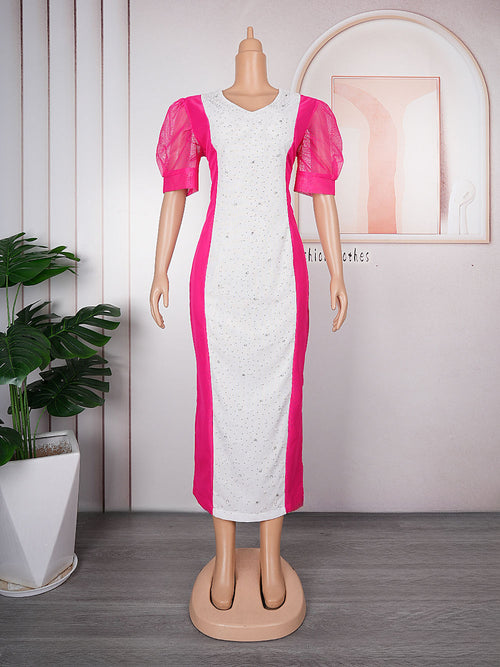 HDAfricanDress Plus Size African Party Dresses For Women Bodycon Mermaid Maxi Dress Elegant Robe 2023 602