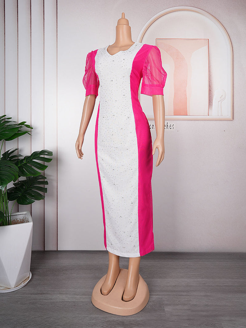 HDAfricanDress Plus Size African Party Dresses For Women Bodycon Mermaid Maxi Dress Elegant Robe 2023 603