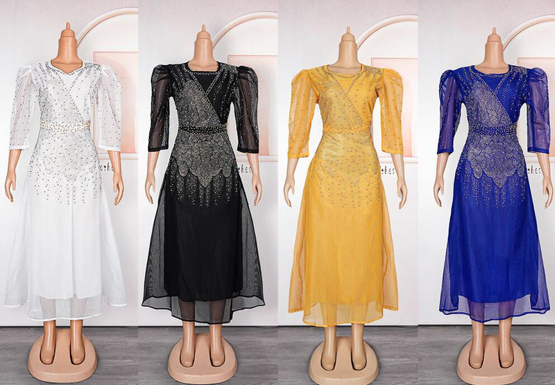 HDAfricanDress African Dresses For Women Plus Size Dashiki Ankara Turkey Outfits Elegant Wedding Party Dress 608