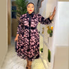 HDAfricanDress Elegant African Dresses For Women Long Sleeve Evening Party Dress Ankara Turkey Robe 6011