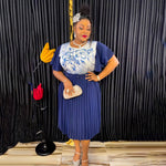 HDAfricanDress Elegant African Dresses For Women Ruffle Sleeve Plus Size Evening Party Ankara Dress 2023 609