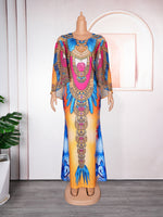 HDAfricanDress Elegant African Dresses For Women Plus Size Evening Party Long Dress Ankara New Arrivals 602