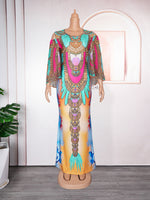 HDAfricanDress Elegant African Dresses For Women Plus Size Evening Party Long Dress Ankara New Arrivals 609