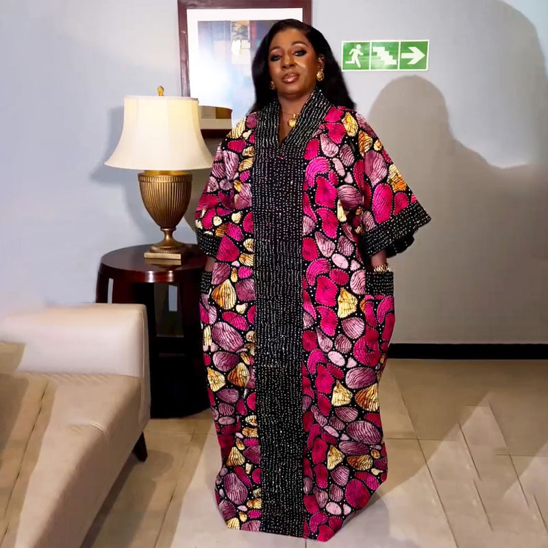HDAfricanDress Abayas For Women Dubai Luxury 2023 African Muslim Dress Caftan Plus Size Robe 101