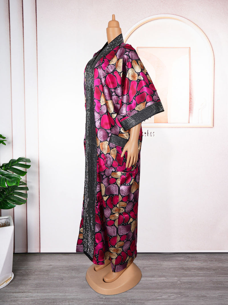 HDAfricanDress Abayas For Women Dubai Luxury 2023 African Muslim Dress Caftan Plus Size Robe 104
