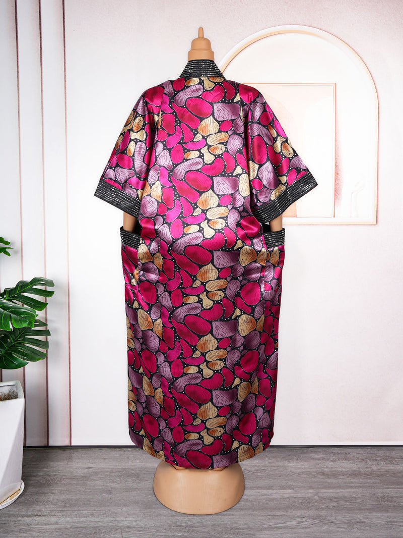 HDAfricanDress Abayas For Women Dubai Luxury 2023 African Muslim Dress Caftan Plus Size Robe 106