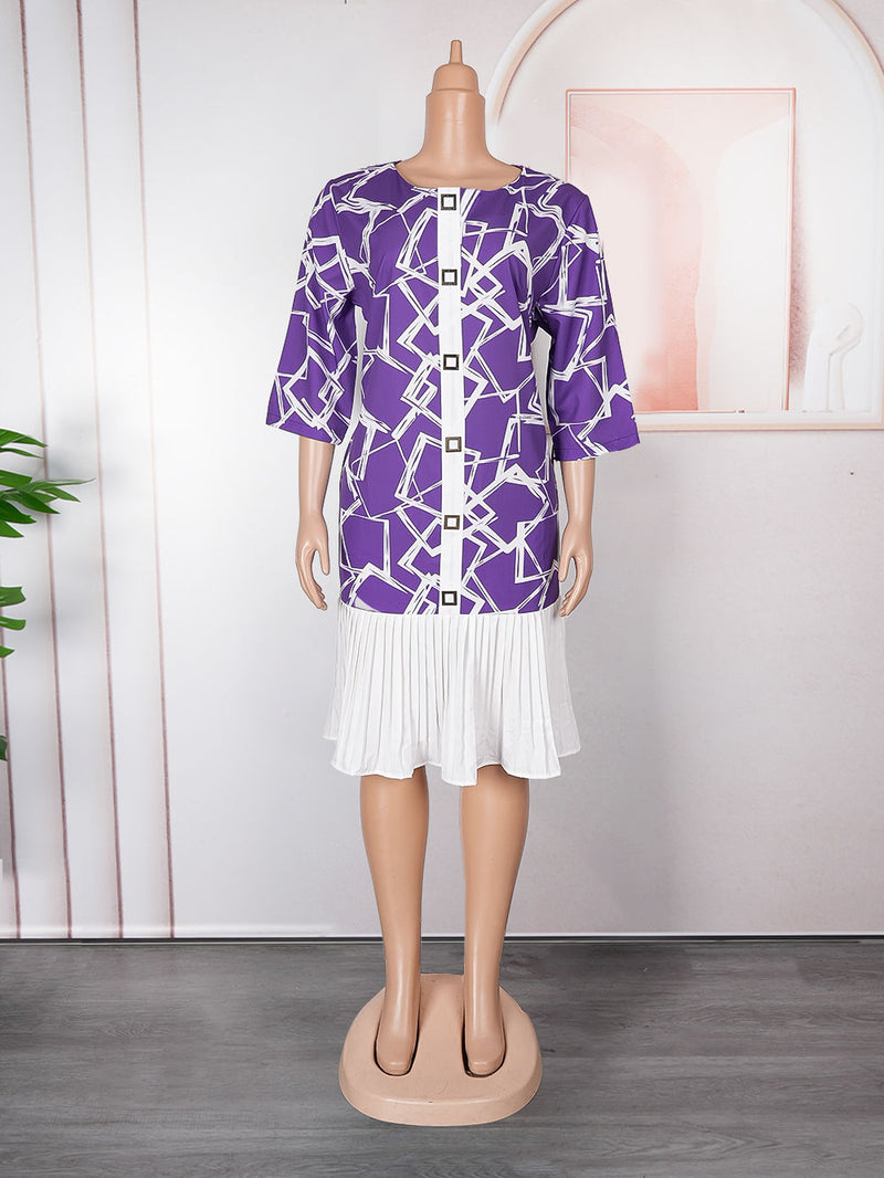 HDAfricanDress Elegant African Dresses For Women Print Clothing Plus Size Evening 2023 Party Dress 609