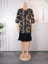 HDAfricanDress Elegant African Dresses For Women Print Clothing Plus Size Evening 2023 Party Dress 6011
