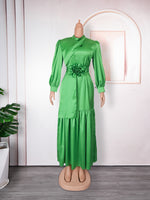 HDAfricanDress Plus Size African Party Dresses For Women Dashiki Ankara Elegant Turkey Maxi Dress 2023 1011