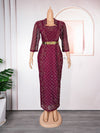 HDAfricanDress Elegant African Dresses For Women 2023 New Africa Clothing Turkey Wedding Party Dress 602
