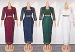 HDAfricanDress Elegant African Dresses For Women 2023 New Africa Clothing Turkey Wedding Party Dress 608