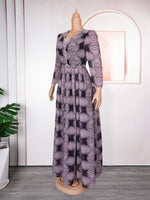HDAfricanDress African Dresses For Women 2024 Plus Size Elegant Evening Party Turkey Muslim Print Dress 603
