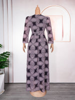 HDAfricanDress African Dresses For Women 2024 Plus Size Elegant Evening Party Turkey Muslim Print Dress 604