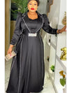 HDAfricanDress African Elegant Party Dresses For Women 2024 New Fashion Satin Maxi Long Kaftan Dresses 103