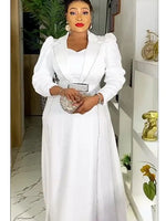 HDAfricanDress African Elegant Party Dresses For Women 2024 New Fashion Satin Maxi Long Kaftan Dresses 104