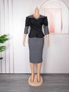 HDAfricanDress Elegant African Dresses For Women Office Lady Party Slim Dress Dashiki Ankara Robe 609