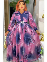 HDAfricanDress Plus Size African Elegant Party Dresses For Women 2023 Chiffon Maxi Ladies Clothing 103