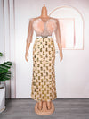 HDAfricanDress Plus Size 2024 African Party Dresses For Women Dashiki Ankara Sequin Gown Bodycon Dress 102